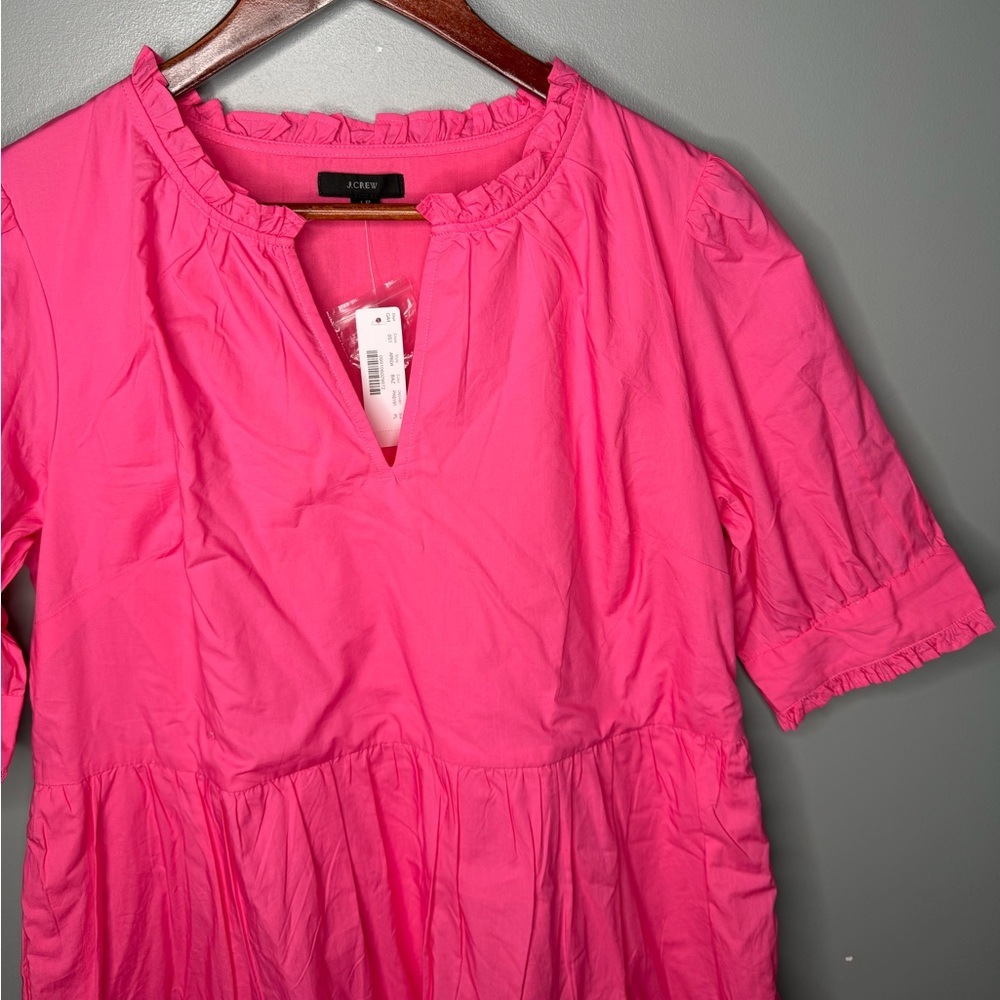 NWT J. Crew Ruffleneck Tiered Popover Dress - Picture 5 of 10